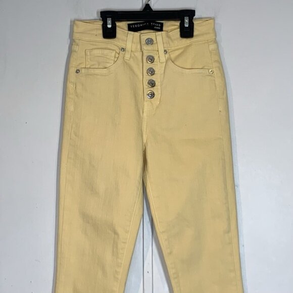 Veronica Beard Maera High-Rise Skinny Jeans in Mustard - Picture 5 of 12